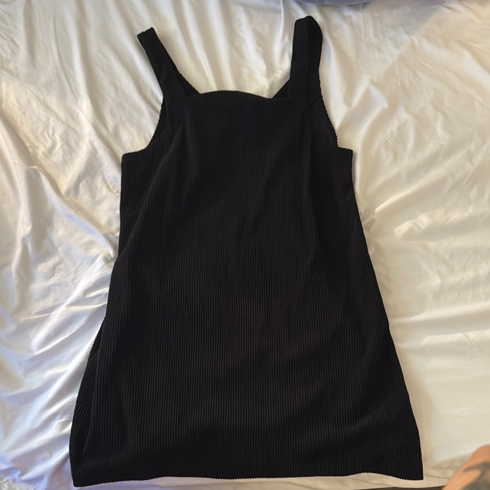 SHEIN Black Ribbed Mini Dress